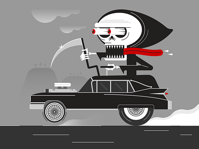 Reaper cars hotrod illustraion illustration illustration art illustration digital illustrations minimalist reaper seattle