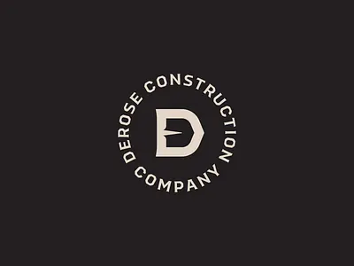 DCCo construction d lettermark lockup logo shovel