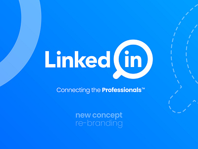 LinkedIn Logo Redesign - Behance Case Study branding concept design fresh look icon design job application linked in linkedin linkedin logo logo logodesign magnifying glass modern rebrand rebranding redesign redesign concept redesign tuesday refresh search icon simple