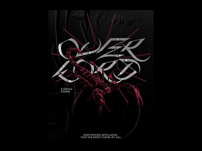 Overlord Merch Design & Poster acid bold latvia overlord pink poster riga scorpion star typography