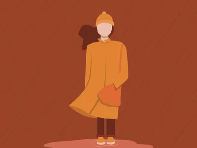 STORM 2d character dark design illustration illustration art illustrator nature vector woman woman illustration yellow