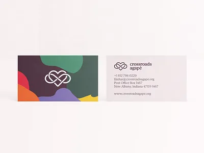 Crossroads Agapé Business Cards brand identity branding business card design identity identity design mockup print print design stationery typography
