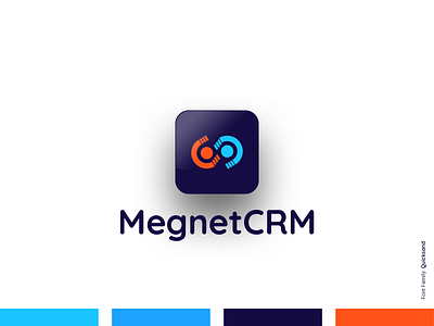 MegnetCRM - Customer relationship management SAS Logo crm customer logo management minimal relationship sas