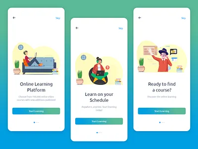 e learning onboarding screens concept design elearning onboard onboarding ui ui ui ux ui design uidesign uiux