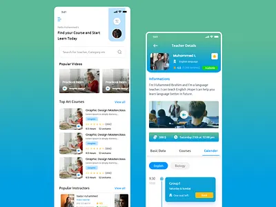 E-Learning app concept courses design education education app elearning elearning courses online ui ui ux ui design uidesign uiux
