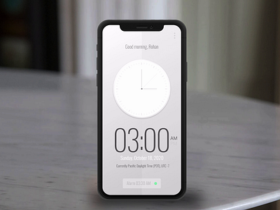 Simple Clock Application for IOS/Android app app design clock design interface ui ui design user interface design ux