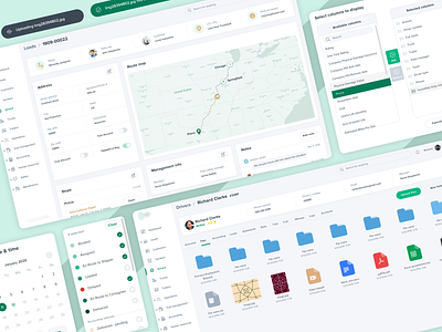 Logistics SaaS - Elements app clean components dashboard elements files green logistics saas transport transportation trucking trucks ux web white