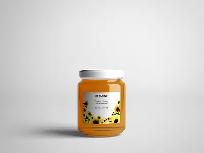 Sunflower Honey bee branding design honey honey jar honey label honeybee honeycomb illustration illustrations jar label organic packaging packaging design sunflower