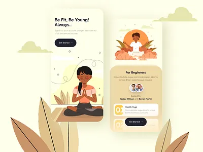 Yoga/Wellness App UI app design app ui design ui ui design uiuxdesign