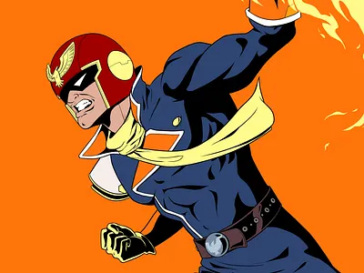 Captain Falcon art direction captain falcon character design design fzero illustration panama smashbros