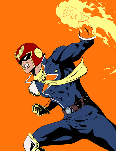 Captain Falcon art direction captain falcon character design design fzero illustration panama smashbros