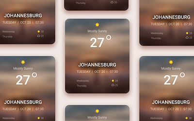 Daily UI :: 037 - Weather alignment clouds cloudy design minimal sunny sunny day ui weather weather app weather forecast weather icon weathered