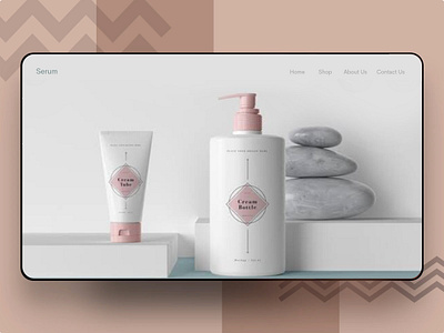 Serum Landing Screen branding clean creative design. typography ui ux
