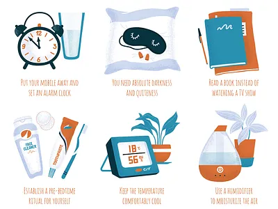 Sleep Hygiene illustration sleep spot illustration vector illustration