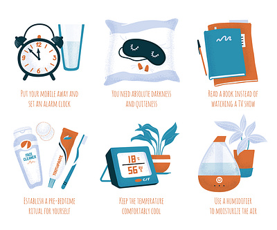 Sleep Hygiene illustration sleep spot illustration vector illustration