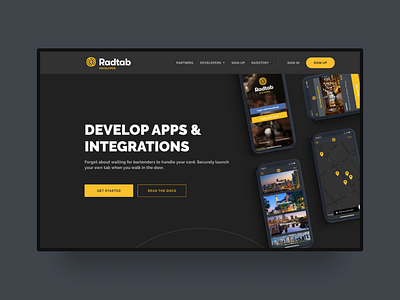 RadTab app app design dark mode dark theme device mockup figma interface ios ios app made with figma mockup ui ui design web web app web design