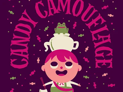 Candy Camouflage 🍬 camouflage candy greg halloween illustration lettering over the garden wall spooky type