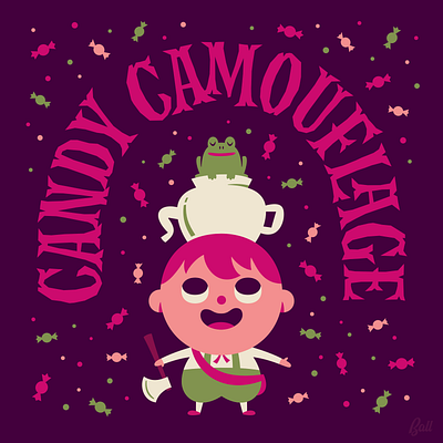 Candy Camouflage 🍬 camouflage candy greg halloween illustration lettering over the garden wall spooky type