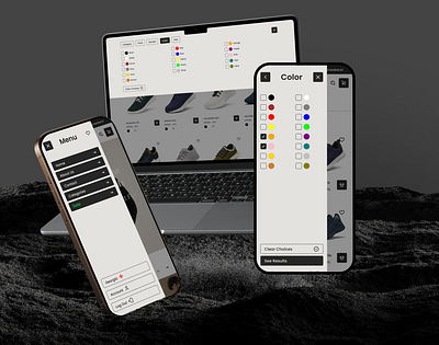 E-commerce Website Design(Mobile & Desktop) clothing e commerce filter landingpage logo product design product page store ui uiux ux webdesign website