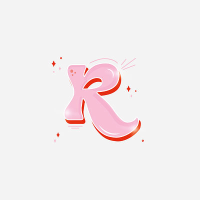 R de Rosina design letter typography