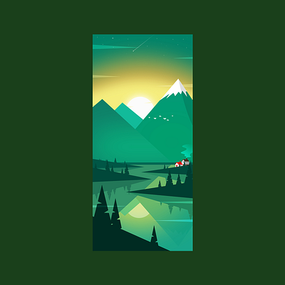 Scenery Illustration design flat illustration ui