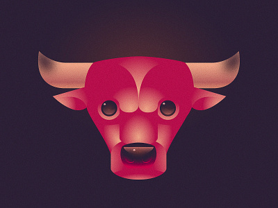 Bull bull chicagobulls gradients grain illustration mascot noise redbull symbol