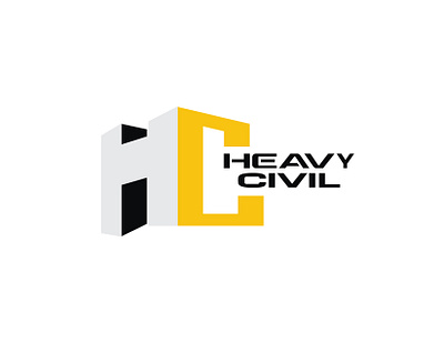 HEAVY CIVIL LOGO blackandyellow civil construction logo heavy