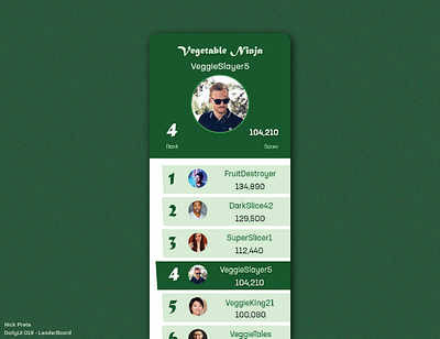 DailyUI 019 - Leaderboard app dailyui dailyui019 dailyuichallenge design illustration leaderboard ui ui mobile uidesign uiux vector