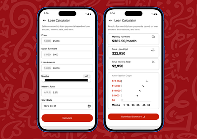 #DailyUI - Loan Calculation calculation dailyui mobile app ui