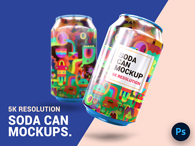 Soda Can Mockup mockup psd soda soda can