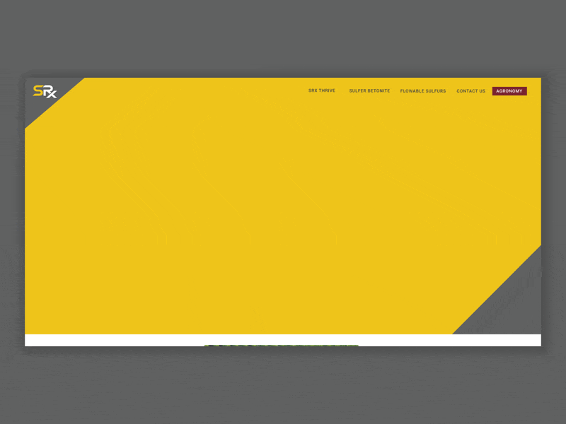 SRx Fertilizer Website Parallax Concept agriculture fertilizer motion design parallax uidesign web design