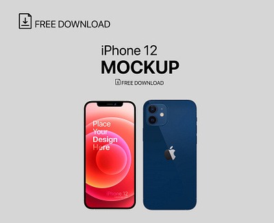 iPhone 12 Mockup FREE (PSD) design freemockup iphone12 iphone12pro iphonemockup mockup mockup psd mockups