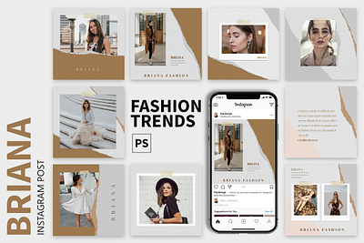 Briana - Instagram Templates beauty branding design fashion feed instagram instagram post trends ui ux web