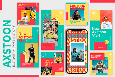 Axstoon - Instagram Templates beauty branding design fashion feed instagram instagram post story stylish ui ux web