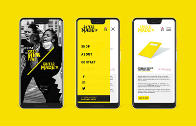 ShieldMADE'n // Post-Her Fund design mobile design mockup ui vector web web design