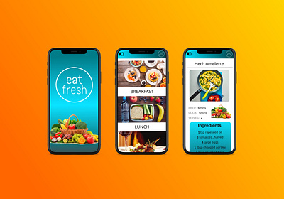 Eat Fresh recipe Application design figma mobile mobile app design mobile design mobile ui ui ui design uiux ux design