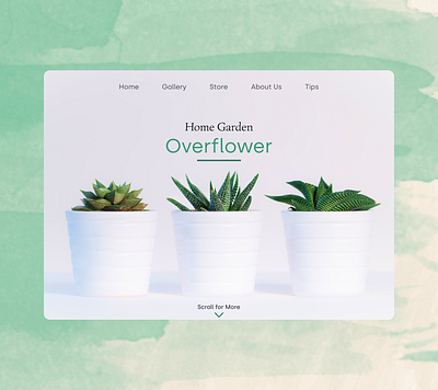 Minimalist Home Garden design green landing page minimalism plants ui ux web