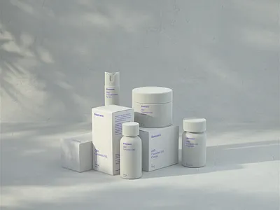 Dosecann CBD beauty boxes cannabis cinema4d logo prodcut realistic render rendring