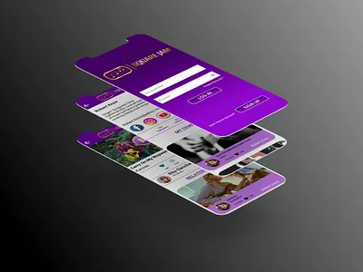 Square Jam. Social Media Application Design design figma mobile mobile app design mobile design mobile ui ui ui design uiux ux design