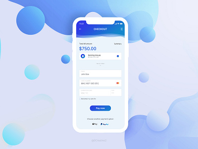 Credit Card Checkout apple pay applepay credit credit card credit card checkout credit cards creditcard daily daily ui dailyui dailyui002 design mastercard payment payment app payments paypal ui ux visa card