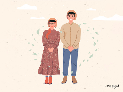 Loving couple in helmets artwork colorful design digital digital illustration digital painting doodle doodleart drawing fashion helmet illustration love love couple lovely lovers loving painting vintage women