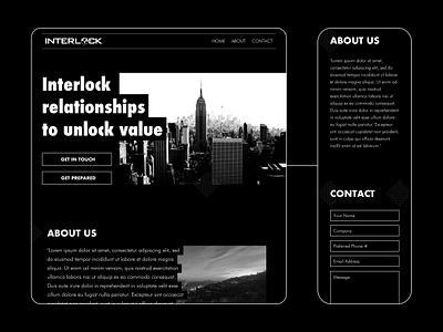 Interlock Co. Draft business firm logo web design