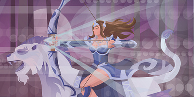 Mirana, the Princess of the Moon dota dota2 flat graphic art illustration mirana pokemon vector vector illustration