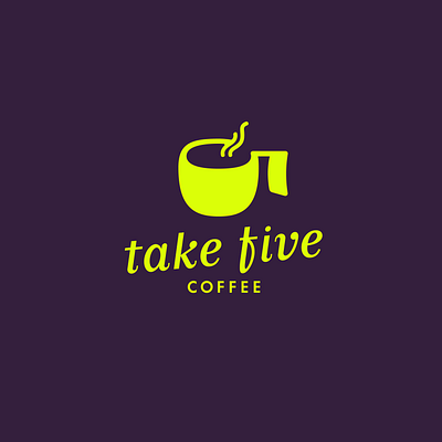 take five coffee logo 5 coffee logo number numeral