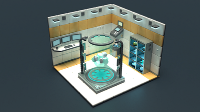 Asset Forge Daily build: Research Station 3d art asset forge blender3d illustration low poly render research station