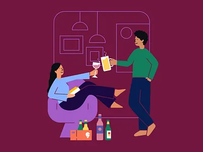Swiggy Wine Shops Onboarding Illustration alcohol app app design brand illustration branding delivery graphic design illustration onboarding ui vector