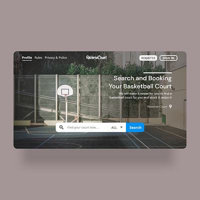 UI/UX design for Website Bookin' basketball Court ui ui design ui ux uidesign uiux uiux design uiuxdesign uiwebdesign uiwebsite