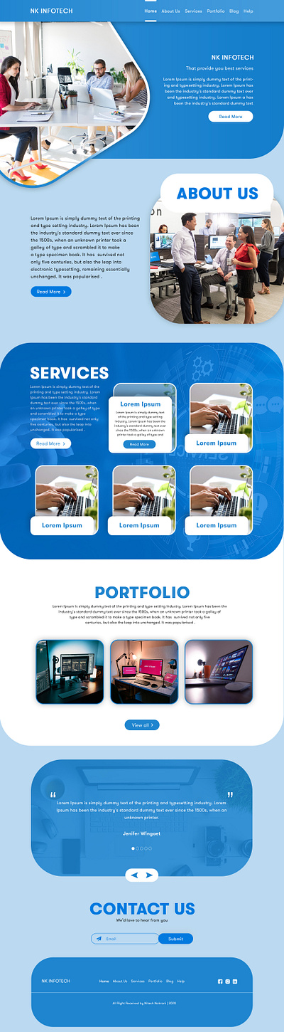 NK Infotech Website Design design graphic design illustrator photoshop photoshop template ui ux web webdesign website