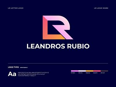 Letter L + R Logo Design | Leandros Rubio - logo concept abstract branding branding design business colorfull concept illustration letter lettermark logo design logotype lr lr logo mark minimal modern logo monogram pro logo simple typography