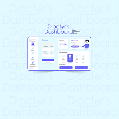 UX UI Design of a Doctor's Dashboard Website adobe illustrator adobe xd app design icon illustration ui ux web design web ui